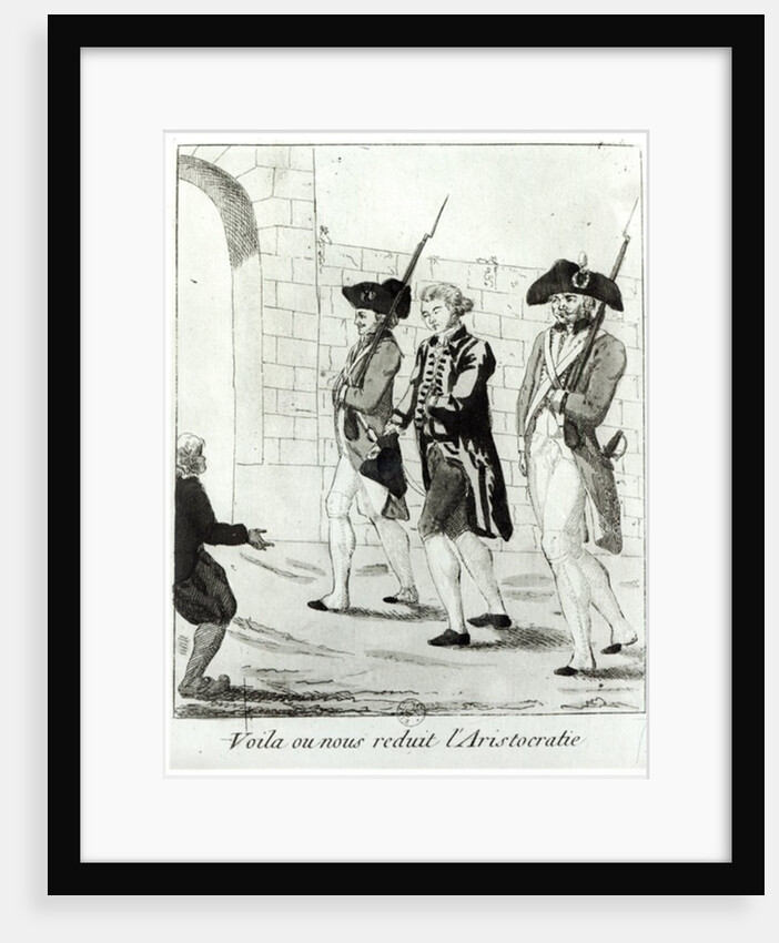 To what we have been reduced by the aristocracy, Beaumarchais landed in prison in 1773 by French School