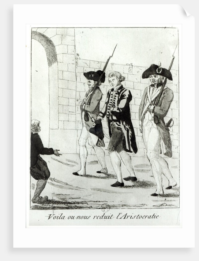 To what we have been reduced by the aristocracy, Beaumarchais landed in prison in 1773 by French School