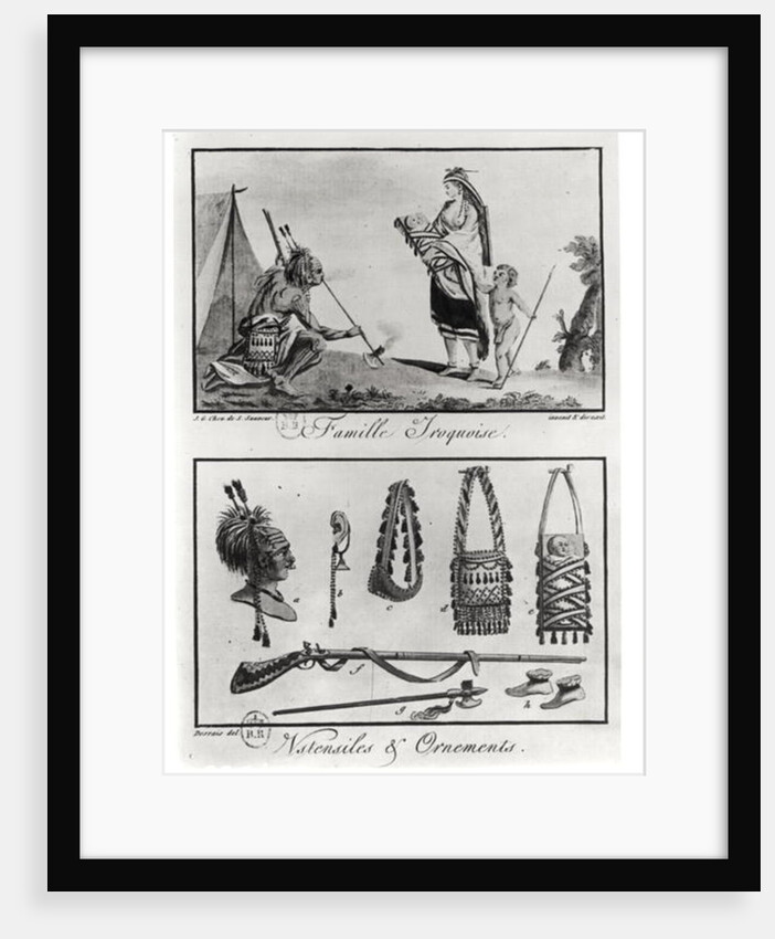 Iroquois family, arms and ornaments by Jacques Grasset de Saint-Sauveur