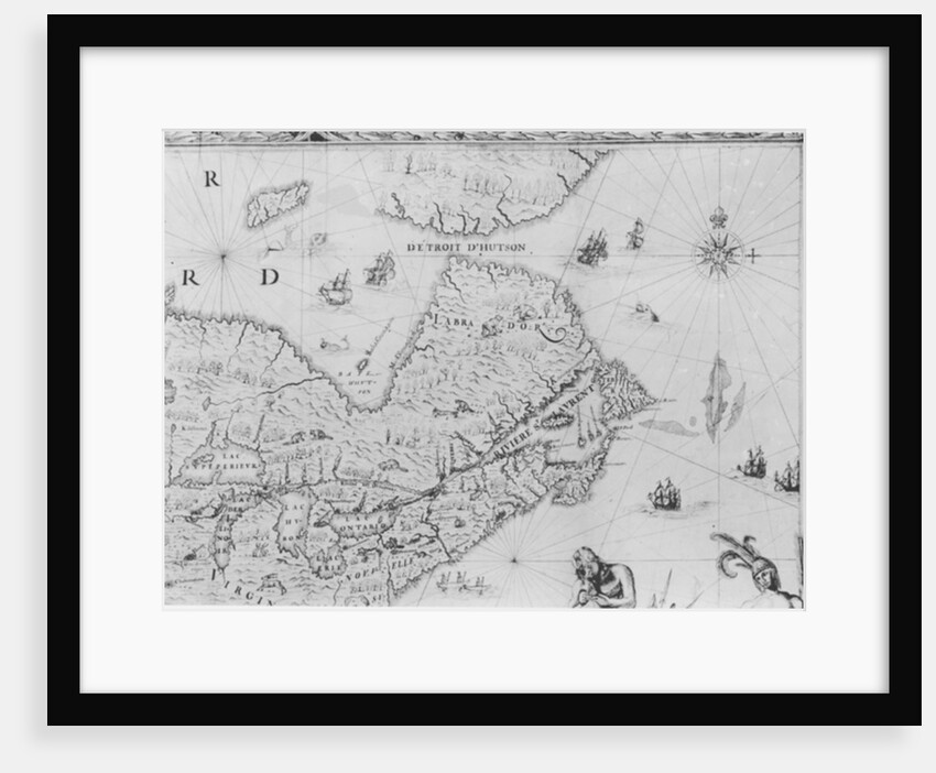 Map of New France dedicated to Colbert by Duchesneau, Intendant, 1681 by Jean Baptiste Louis Franquelin