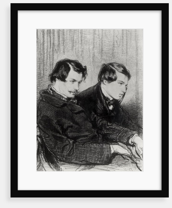 Edmond de Goncourt and Jules de Goncourt in a box at the theatre, 1853 by Paul Gavarni