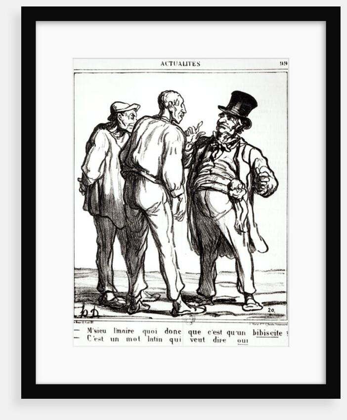 Cartoon about the plebiscite of 8th May 1870 by Honore Daumier