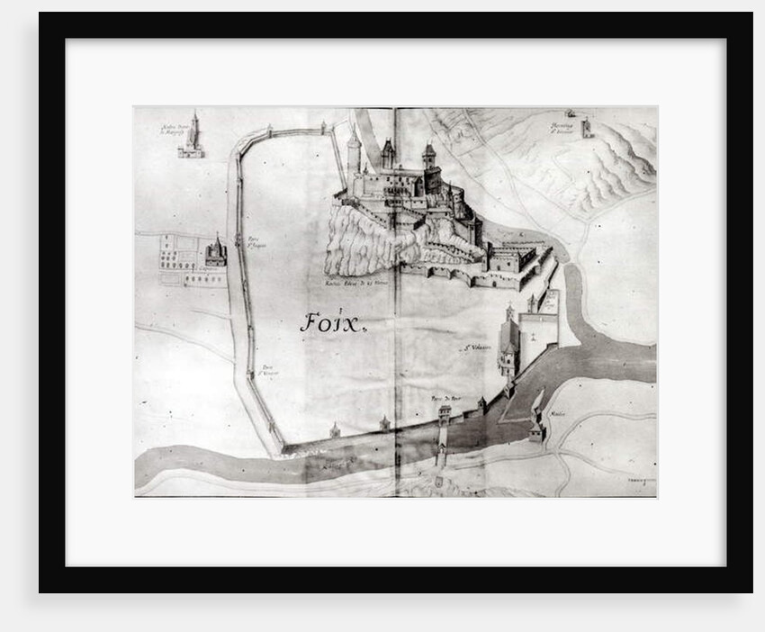 City of Foix by French School