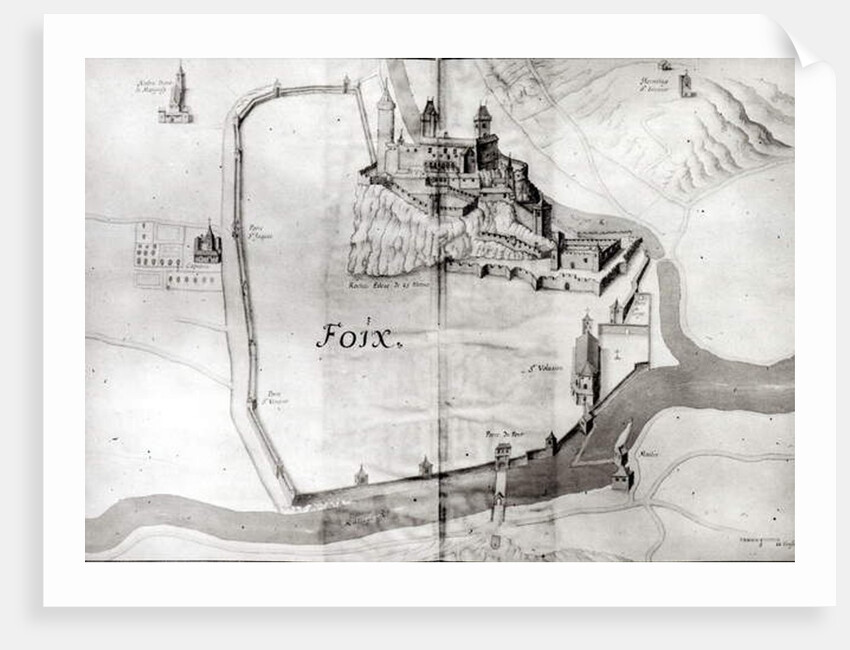 City of Foix by French School