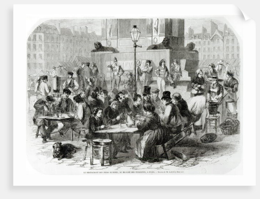 The Restaurant of wet feet, at the Marche des Innocents in Paris by Godefroy Durand