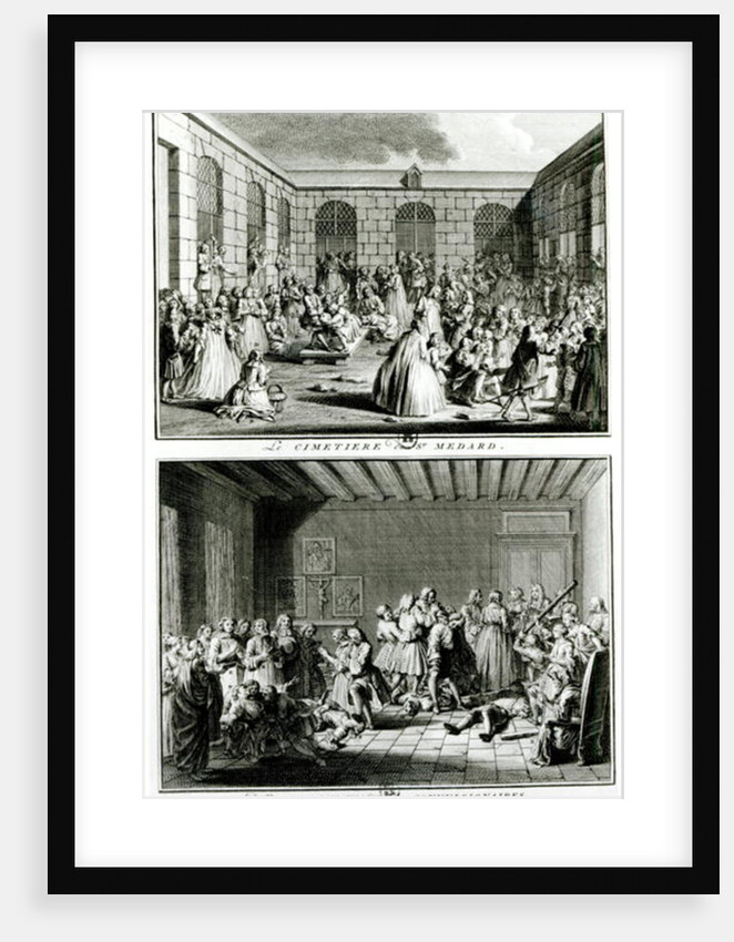 The Convulsionaries of the parish cemetery Saint-Medard in Paris by French School