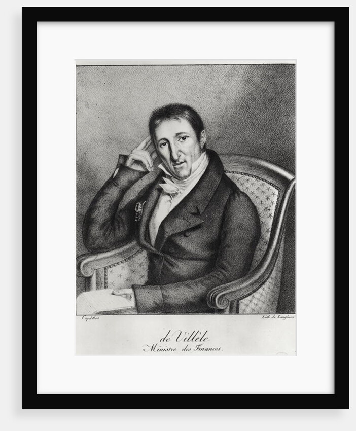 Portrait of Jean Baptiste Count of Villele by Langlume Langlume