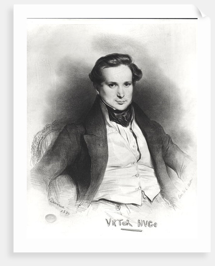 Portrait of Victor Hugo by Eugene Deveria
