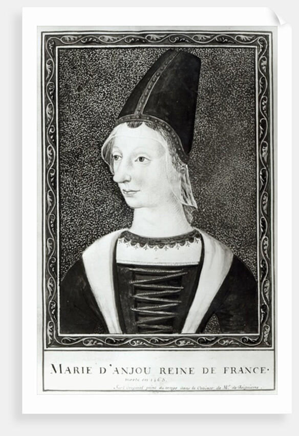 Marie d'Anjou Queen of France by Francois Roger de Gaignieres
