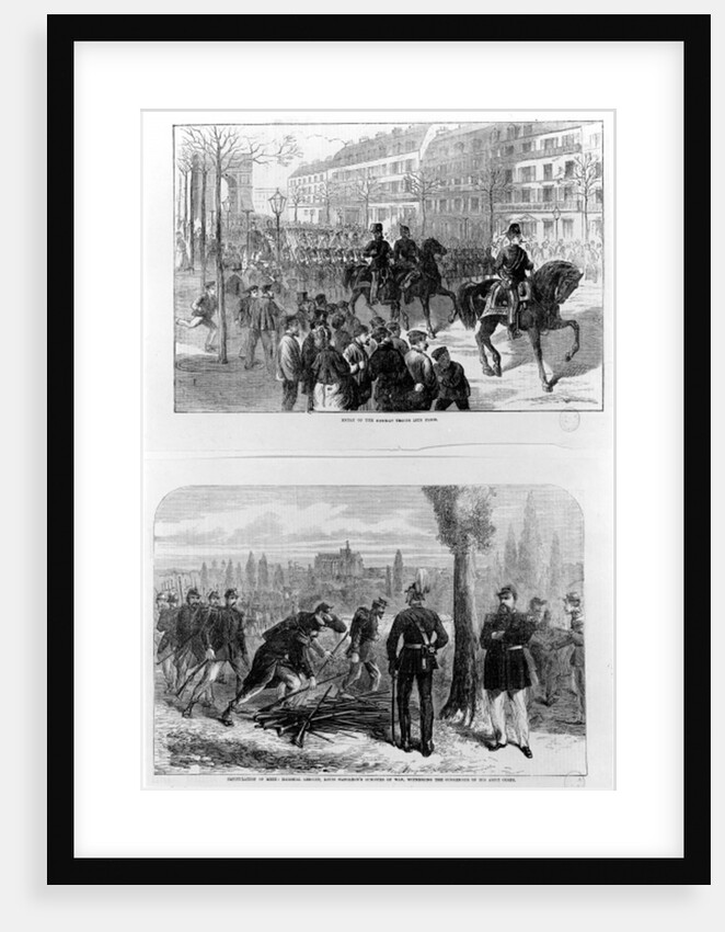 Entry of the German troops into Paris, 2nd March 1871 by English School