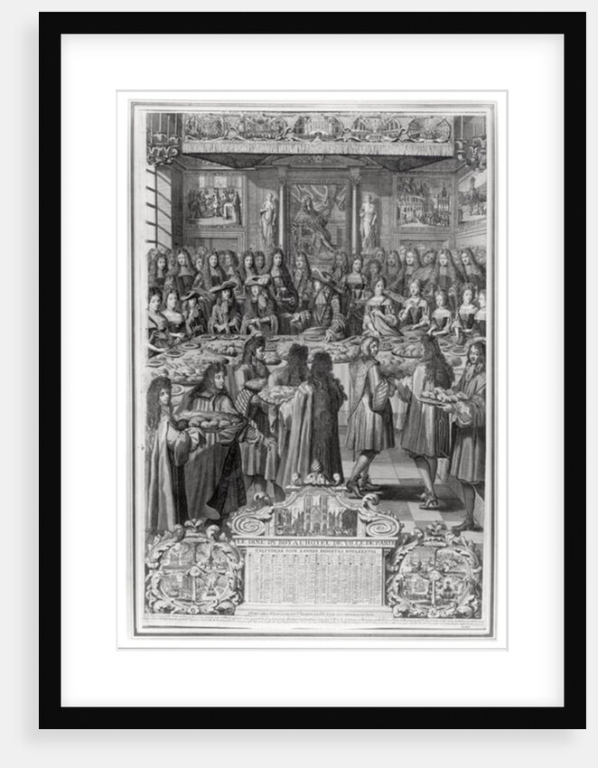 Dinner of Louis XIV at the Hotel de ville, 30th January 1687 by French School