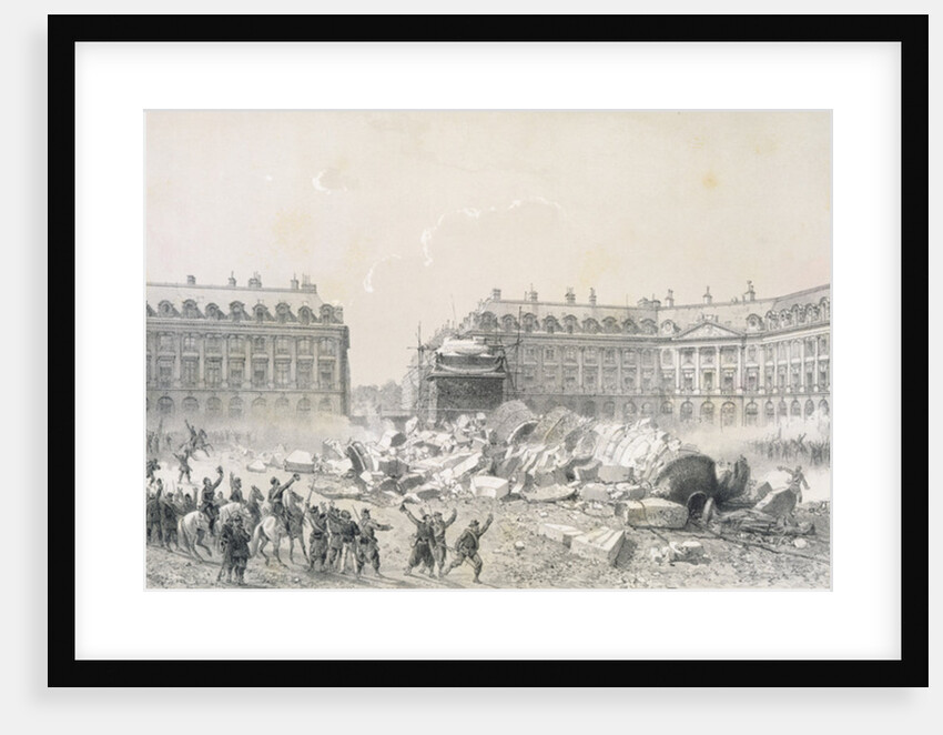 The Fall of the Vendome Column during the Commune by Louis Remy Sabatier