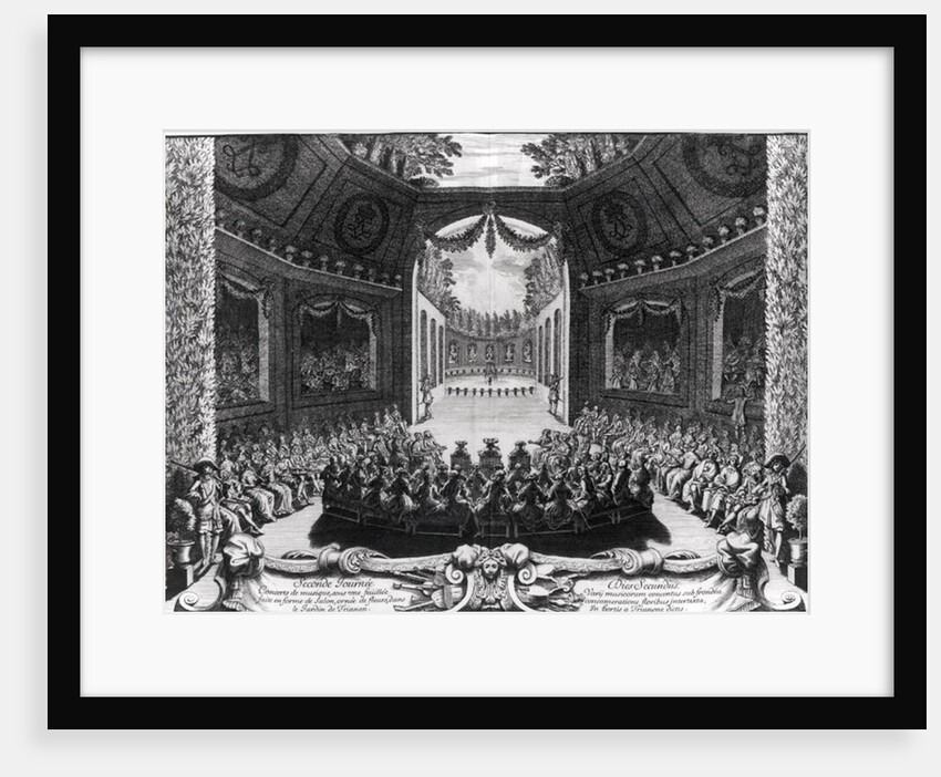 Concert in the garden of Trianon, 2nd day of celebrations at Versailles, 14th July 1668', 1675 by Francois Chauveau