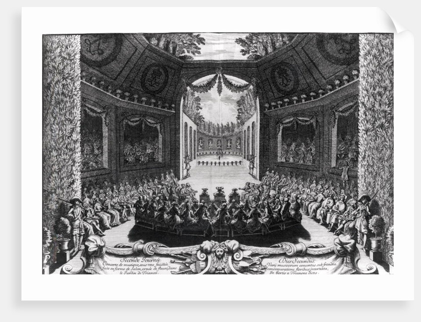 Concert in the garden of Trianon, 2nd day of celebrations at Versailles, 14th July 1668', 1675 by Francois Chauveau