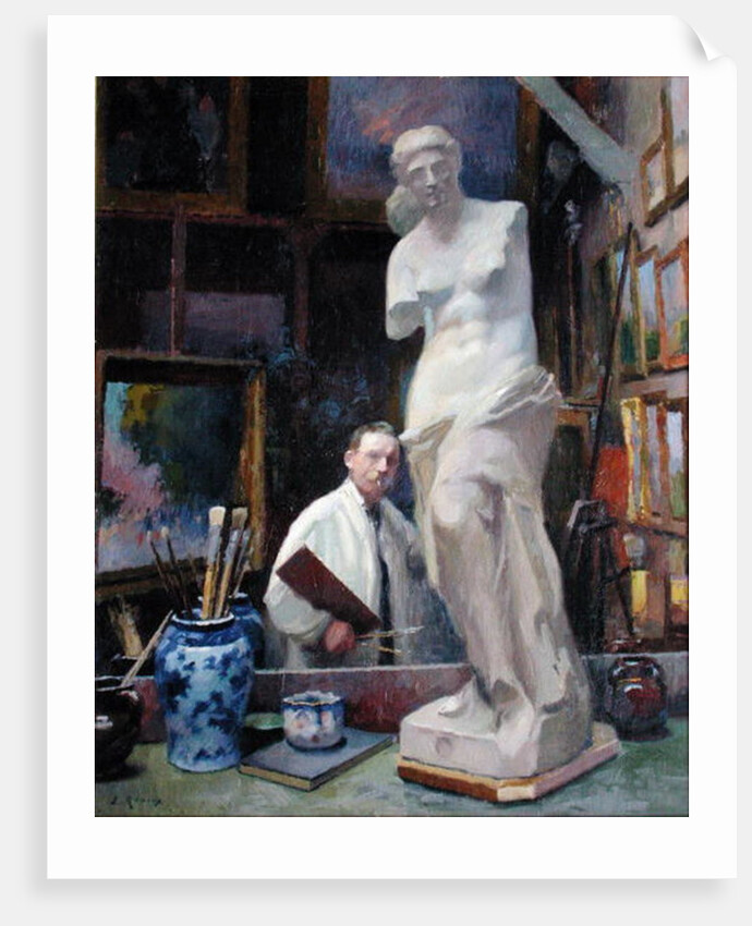 Ernest Renoux in his Studio, 50, rue Saint-Didier by Jules Ernest Renoux