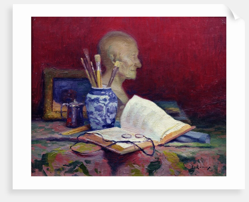 Still Life with Head of Voltaire by Jules Ernest Renoux