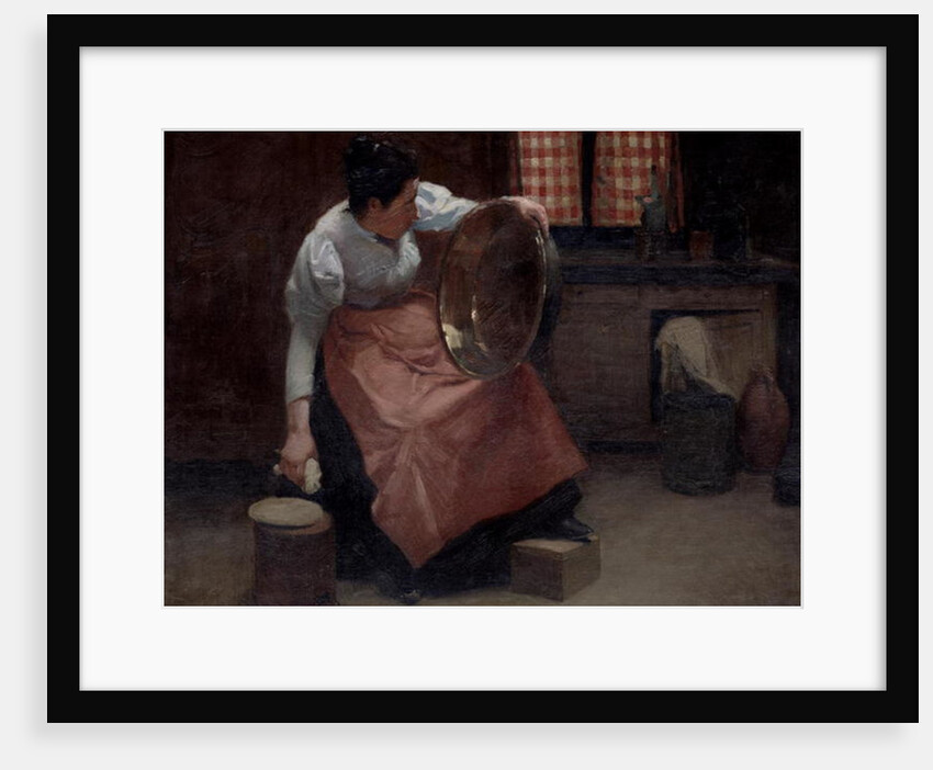 Woman Scouring by Jules Ernest Renoux