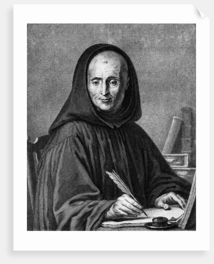 Portrait of Jean Mabillon engraved by Alexis Loir by Claude-Guy Halle