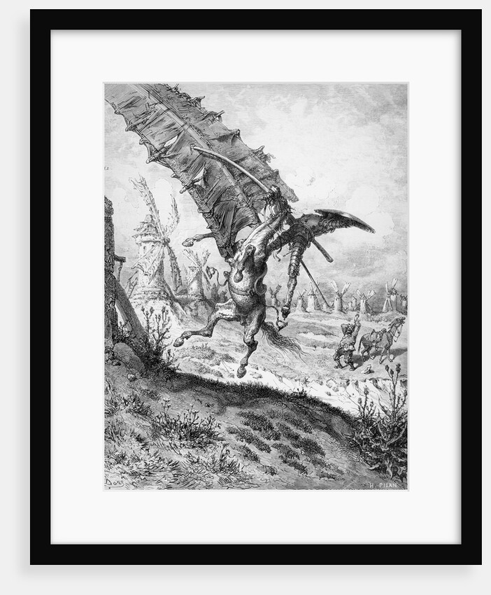 Don Quixote and the Windmills by Gustave Dore