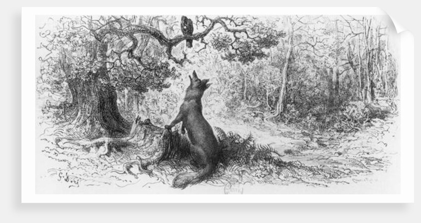 The Crow and the Fox by Gustave Dore