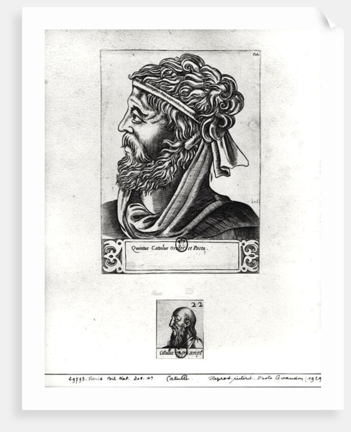 Two portraits of Catullus by French School