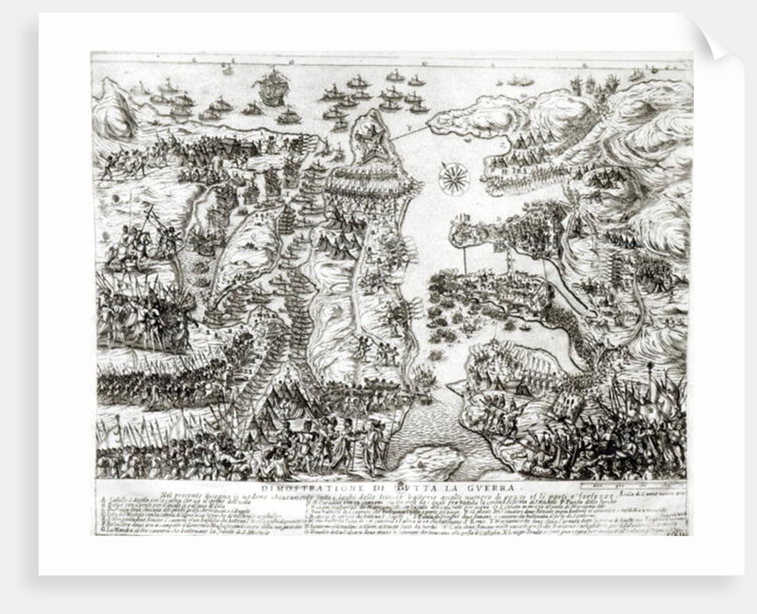 Map of the Siege of Malta in 1565 by Italian School