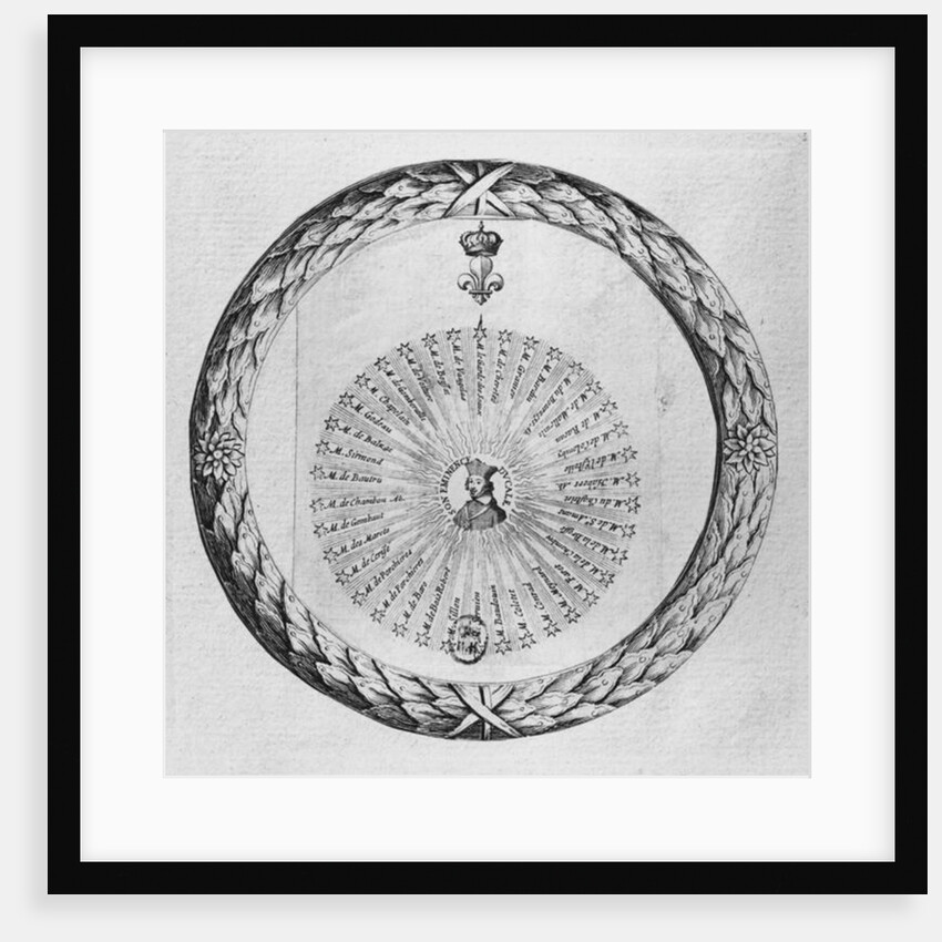 Cardinal Richelieu as the centre of the sun, January 1635 by French School