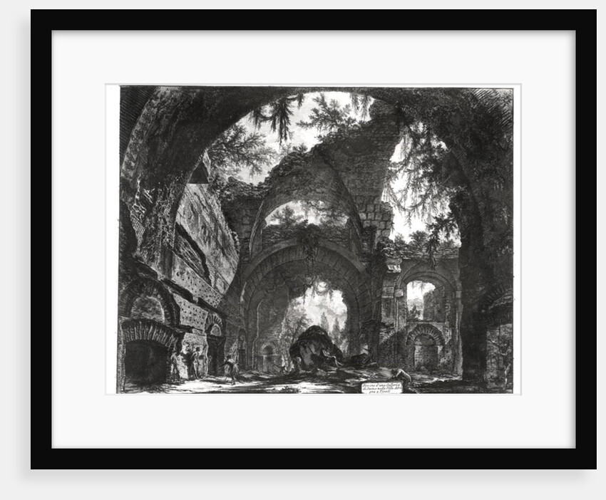 Ruins of a Sculpture Gallery at Hadrian’s Villa at Tivoli, 1770 by Giovanni Battista Piranesi
