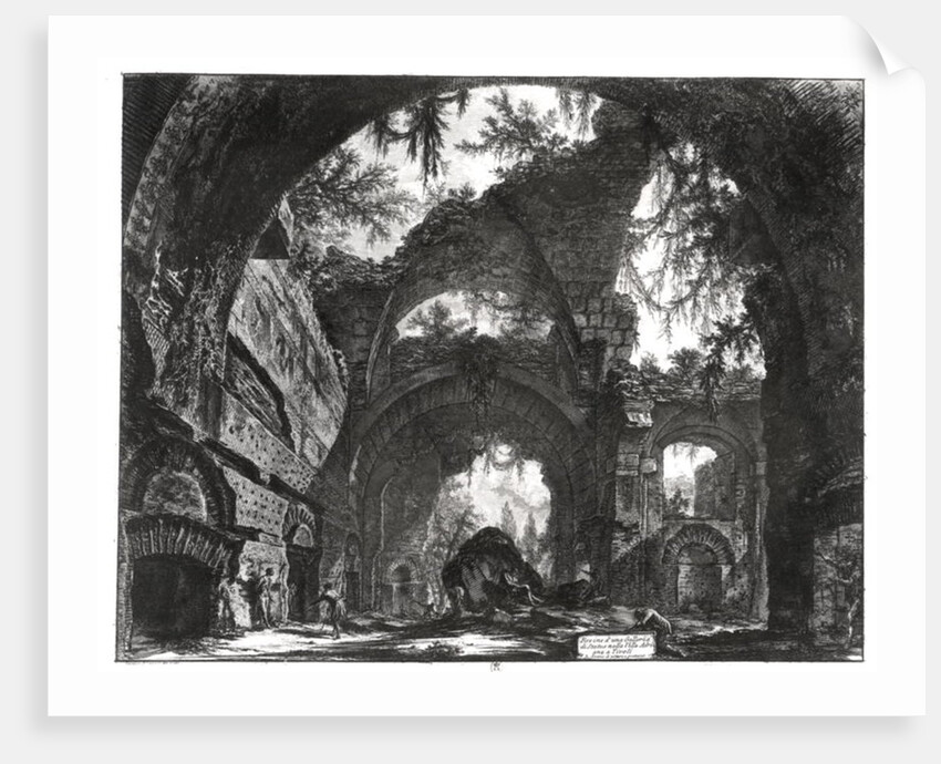 Ruins of a Sculpture Gallery at Hadrian’s Villa at Tivoli, 1770 by Giovanni Battista Piranesi