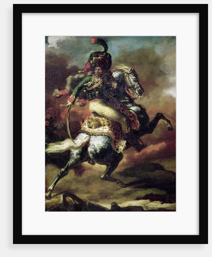 Officer of the Hussars Charging on Horseback by Theodore Gericault