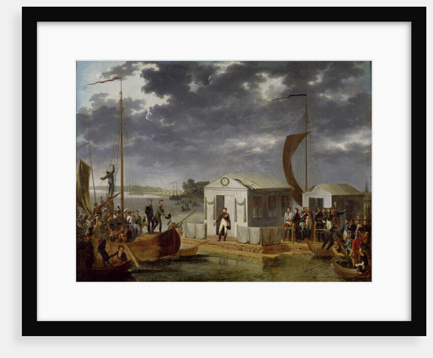 Meeting between Napoleon Bonaparte and Alexander I of Russia at Niemen, 25th June 1807, 1808 by Adolphe Roehn