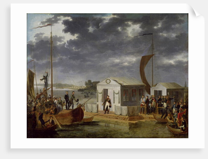 Meeting between Napoleon Bonaparte and Alexander I of Russia at Niemen, 25th June 1807, 1808 by Adolphe Roehn