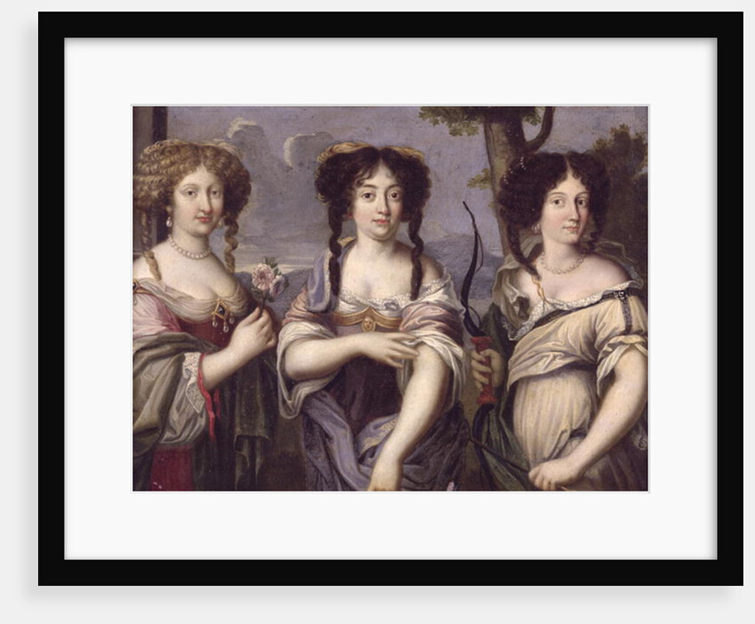 Portrait of three of the nieces of Cardinal Mazarin portrayed as goddesses, Venus, Juno and Diana by French School