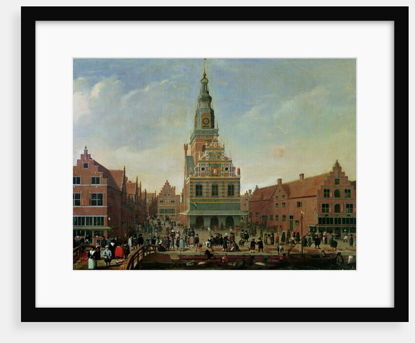 View of the Weighhouse and the Cheese Market at Alkmaar by Dutch School