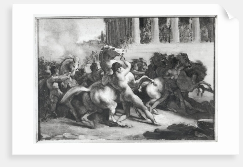 Study for the Race of the Barbarian Horses by Theodore Gericault