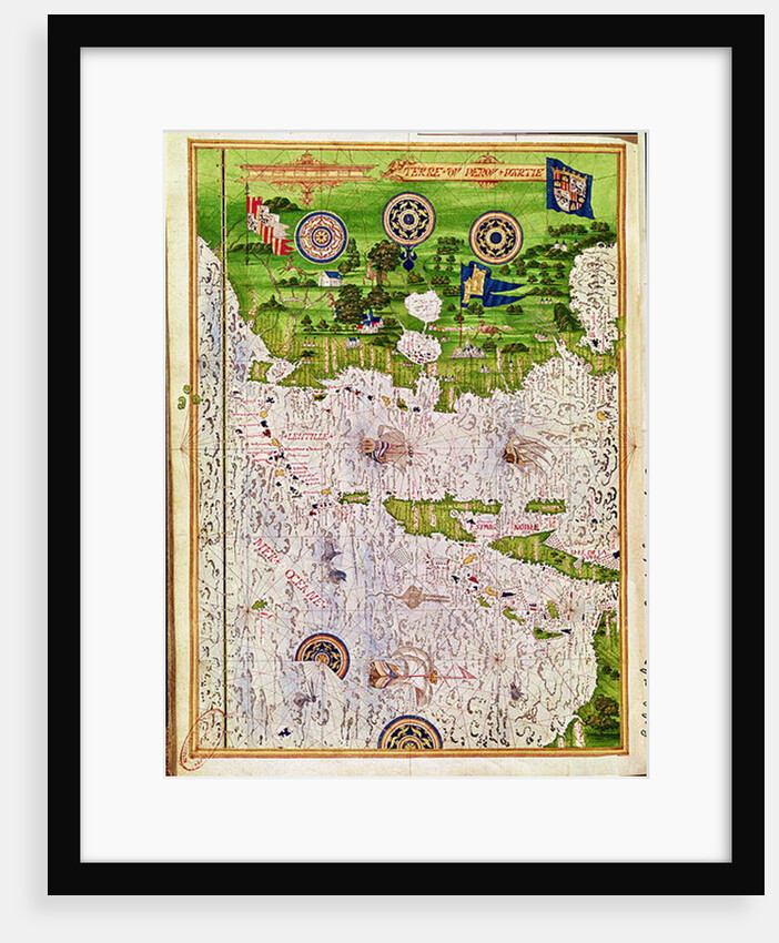 Fol.47v Map of Peru by Guillaume Le Testu