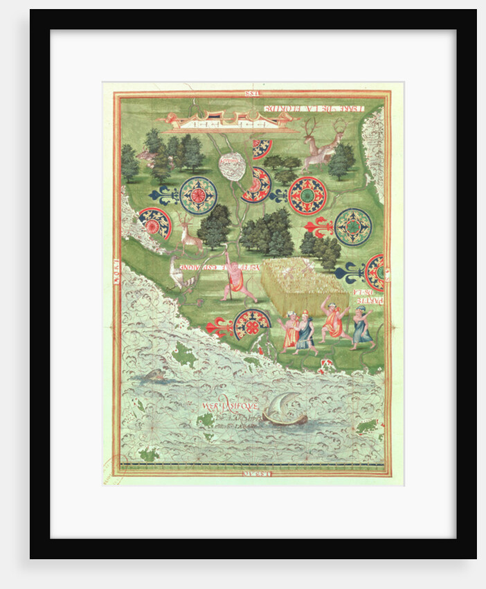 Fol.54v Map of Florida by Guillaume Le Testu