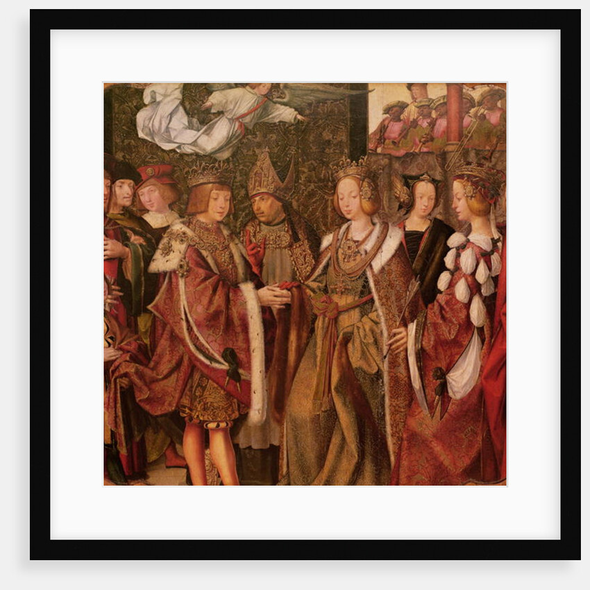 St. Ursula and Prince Etherius Making a Solemn Vow to each Other, panel from the St. Auta Altarpiece, c.1520 by Master of the St. Auta Altarpiece