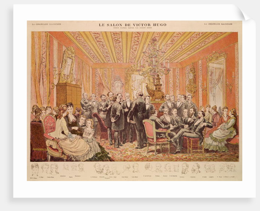 The Salon of Victor Hugo 21 rue de Clichy by Adrien Emmanuel Marie