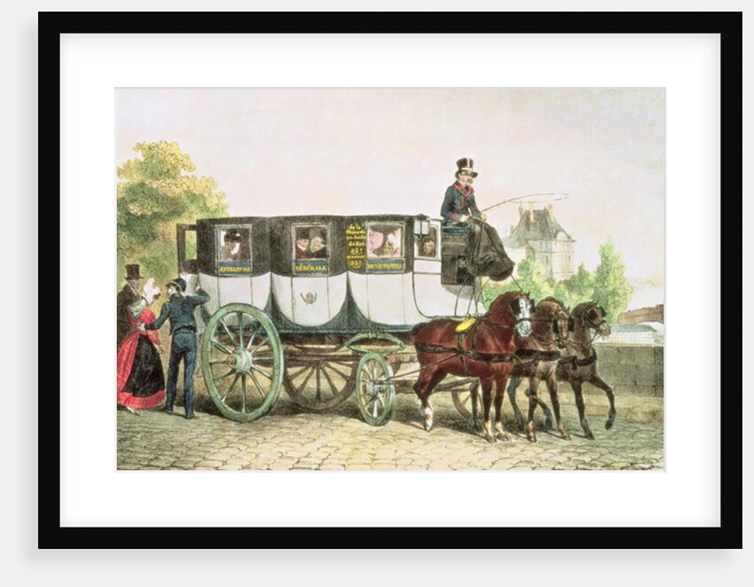 Entreprise Generale des Omnibus, coach from Monnaie to Jardin du Roi, c.1815 by Denis-Auguste-Marie Raffet