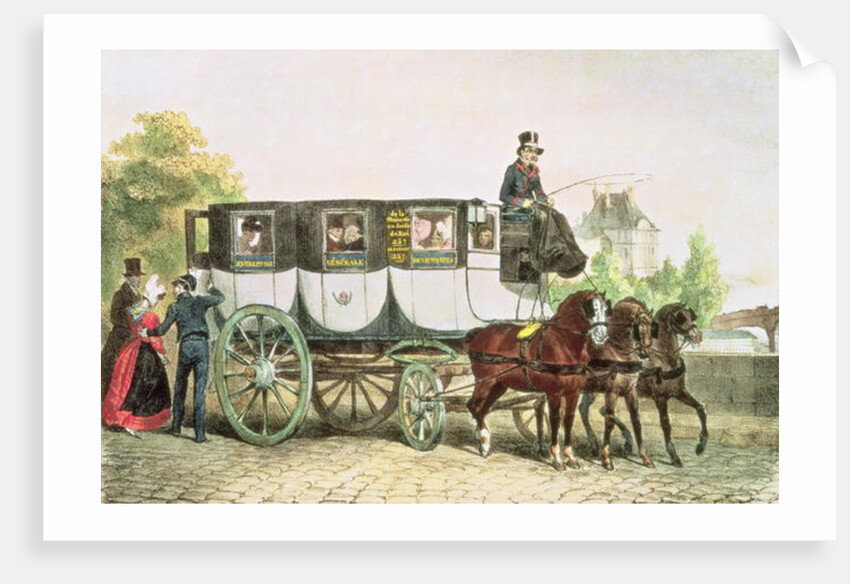 Entreprise Generale des Omnibus, coach from Monnaie to Jardin du Roi, c.1815 by Denis-Auguste-Marie Raffet