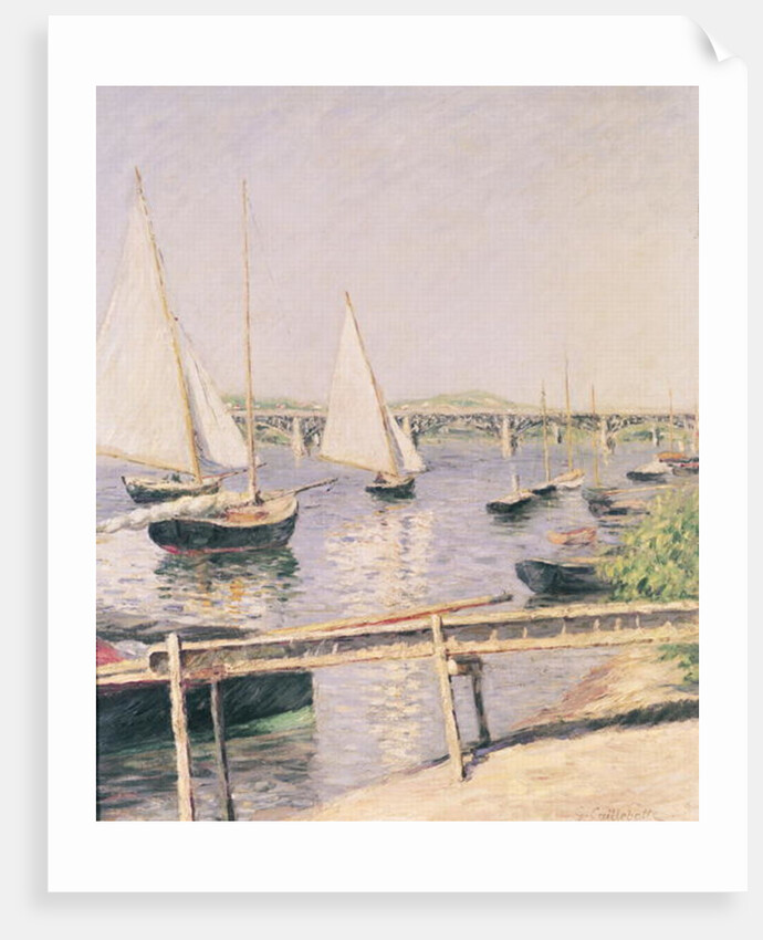 Sailing boats at Argenteuil, c.1888 by Gustave Caillebotte