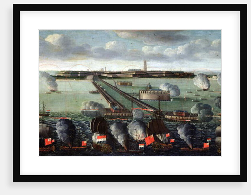 The Bombardment of Dunkirk, 11th August 1695, 1717-18 by Philippe Jonaert