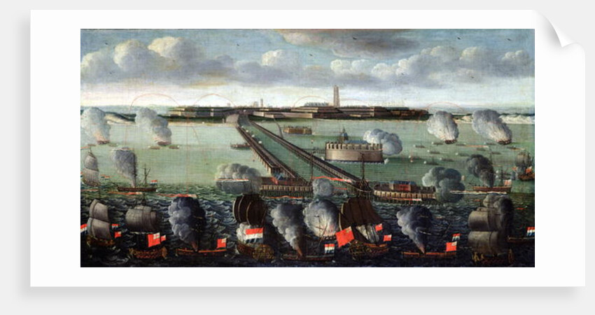 The Bombardment of Dunkirk, 11th August 1695, 1717-18 by Philippe Jonaert
