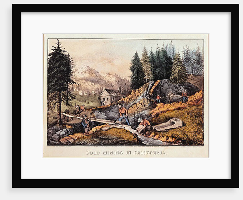 Gold Mining in California by American School