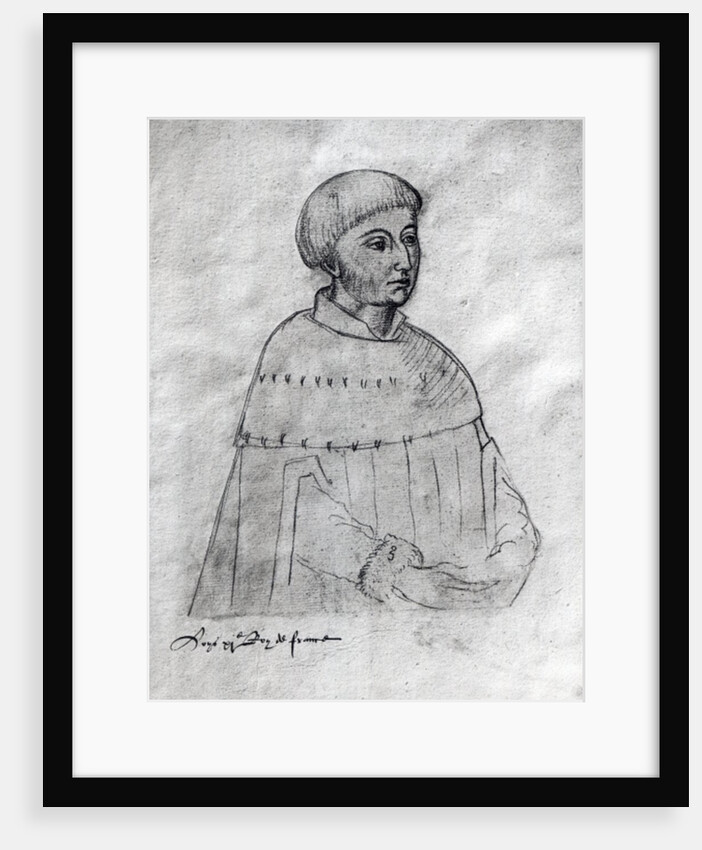 Ms 266 f.3 Portrait of Louis XI from the 'Recueil d'Arras' by Flemish School