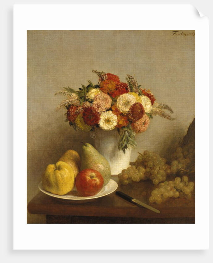 Flowers and Fruit, 1865 by Ignace Henri Jean Fantin-Latour