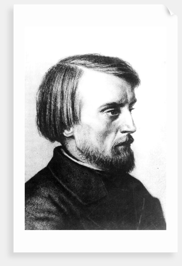 Portrait of Vissarion Grigorievich Belinsky 1843 by Kyrill Antonovitch Gorbunov