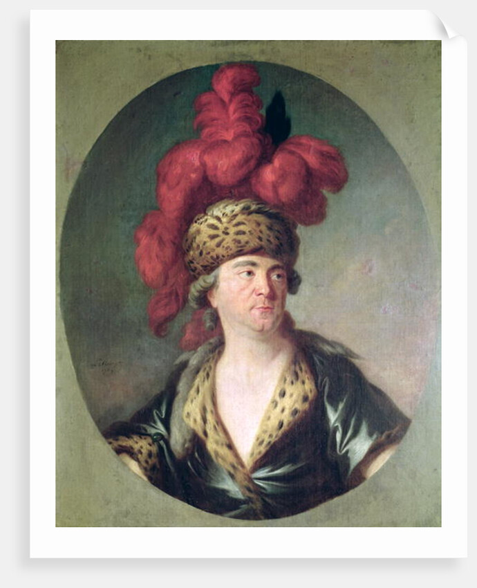 The Actor Lekain in the Role of Genghis Khan, in the Opera 'L'Orphelin de Chine' by Voltaire, 1769 by Simon Bernard Le Noir