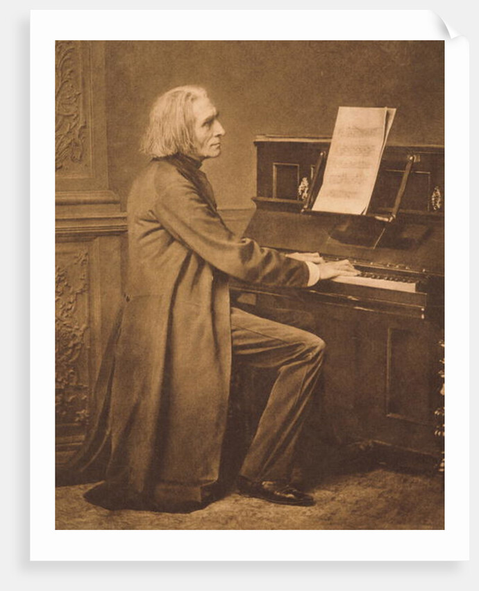 Franz Liszt at the Piano by Anonymous